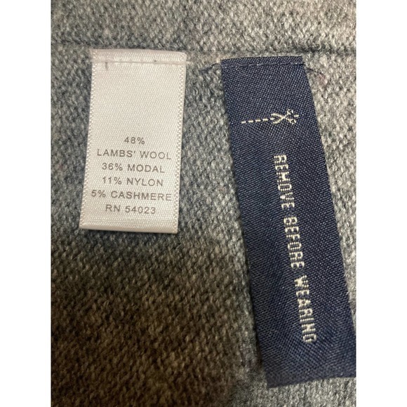 Banana Republic Gray Cardigan Double Breasted Size MP‎ Lambswool Cashmere - Picture 7 of 8